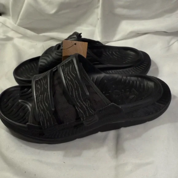 Hoka Ora Luxe Women’s Black Recovery Slide Women’s Size 6 - Picture 2 of 6